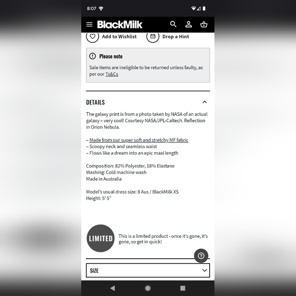 GALAXY BLACK MAXI DRESS - LIMITED - Picture 2 of 10